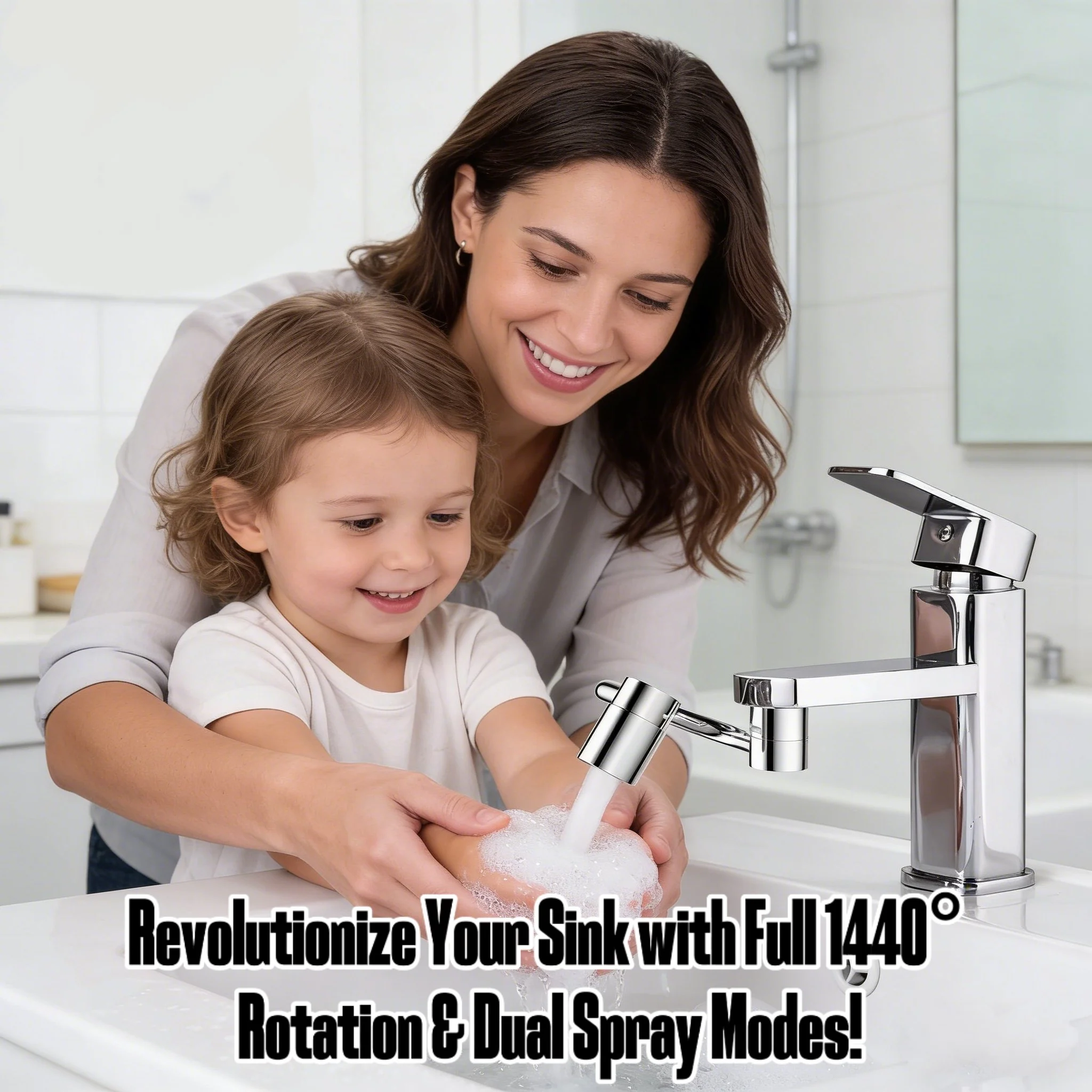 Upgrade Your Sink Experience with the 360° Rotating U Shaped Faucet Extender 🚰 - Image 2