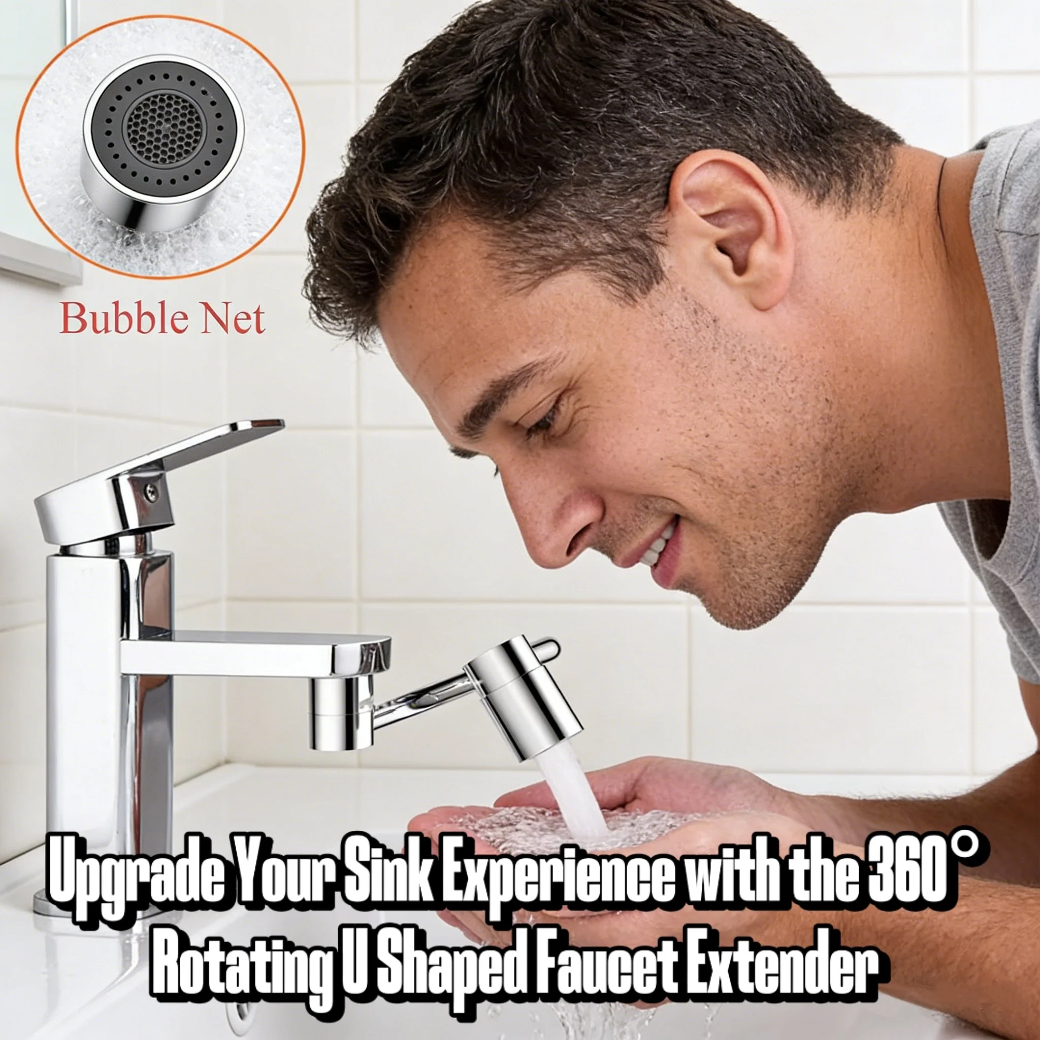 Upgrade Your Sink Experience with the 360° Rotating U Shaped Faucet Extender 🚰 - Image 3