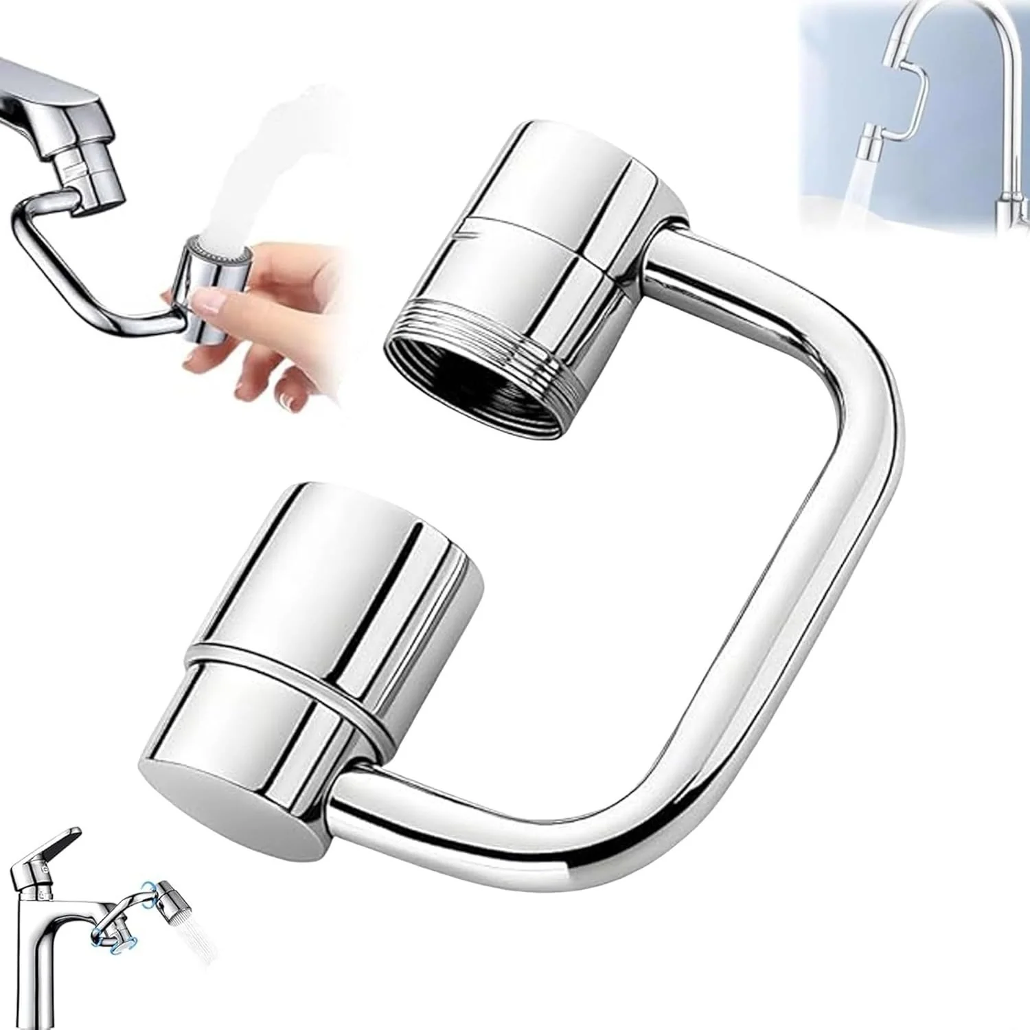 Upgrade Your Sink Experience with the 360° Rotating U Shaped Faucet Extender 🚰 - Image 9