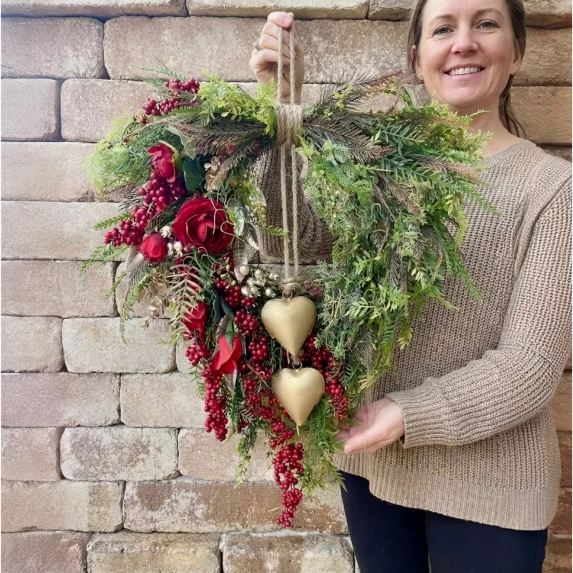 ❤️ Valentine’s Day Farmhouse Valentine Heart Wreath - Image 3