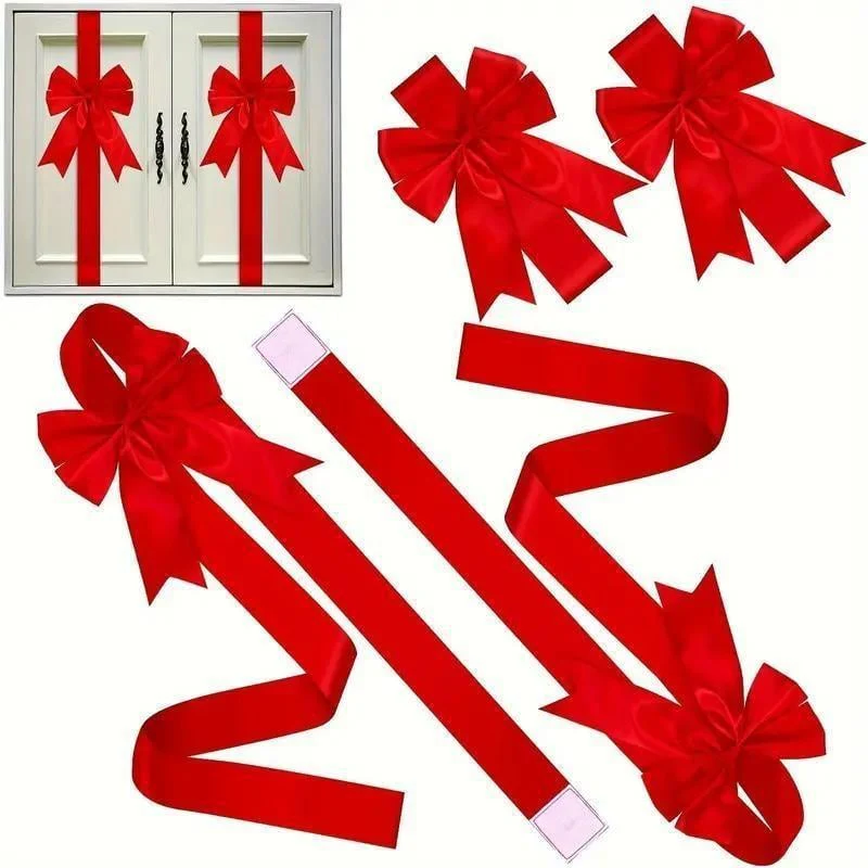 Valentine's Day Pink Heart Large Bow Decoration, Eye-Catching Holiday Decor - Image 2