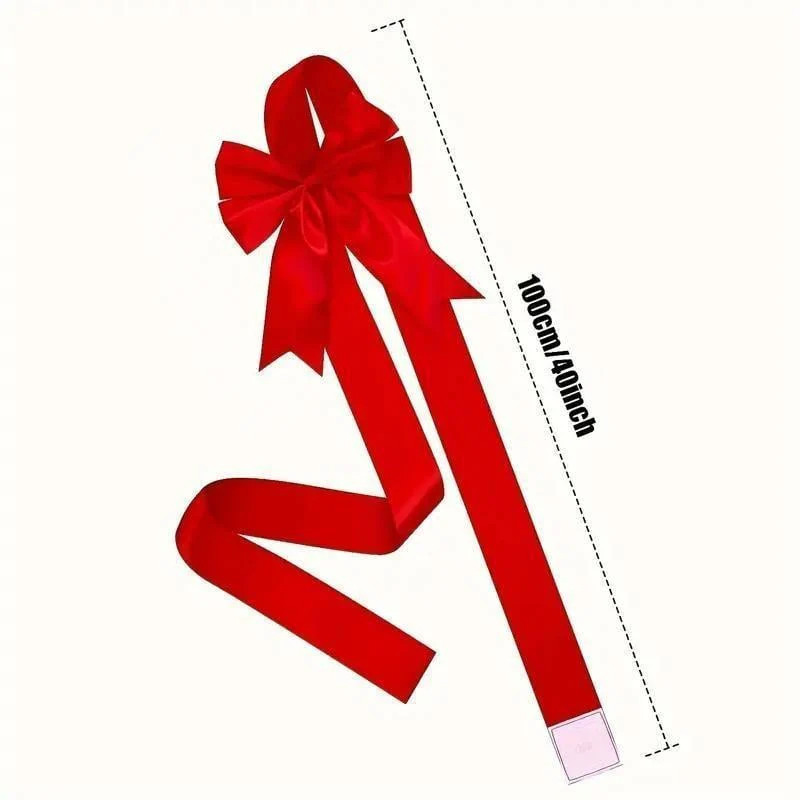 Valentine's Day Pink Heart Large Bow Decoration, Eye-Catching Holiday Decor - Image 3