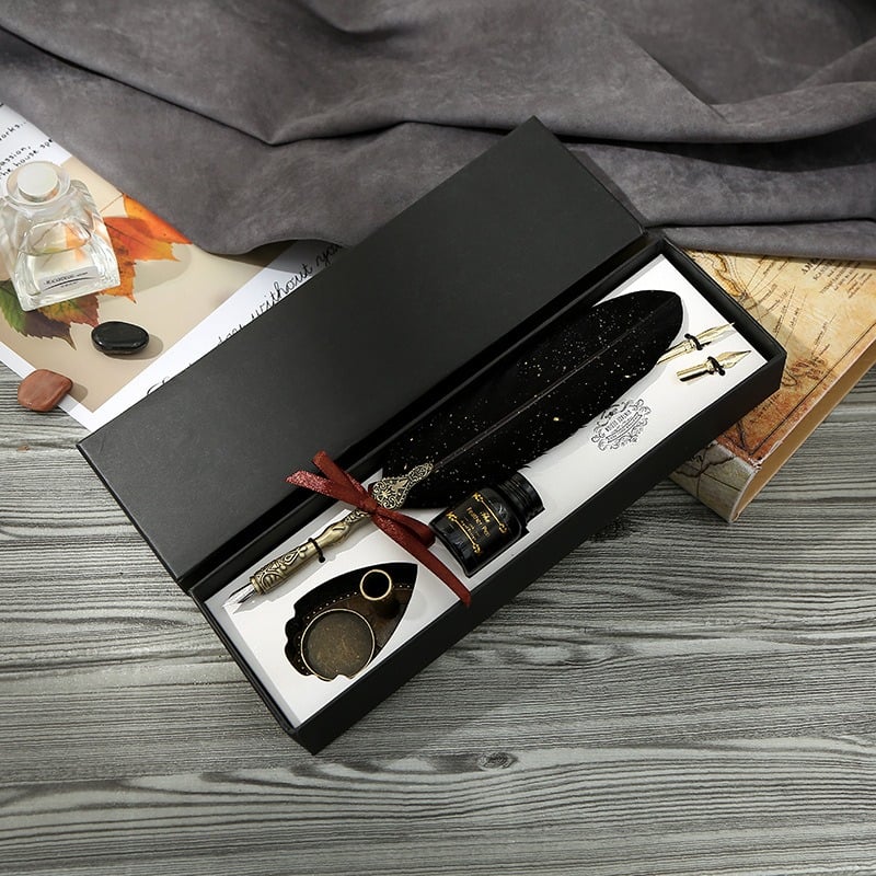 Vintage Signature Pen Calligraphy Set – Feather Pen for Writing - Image 14