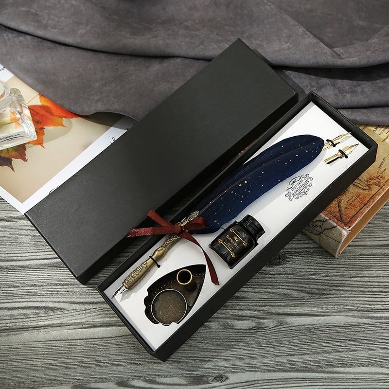 Vintage Signature Pen Calligraphy Set – Feather Pen for Writing - Image 16