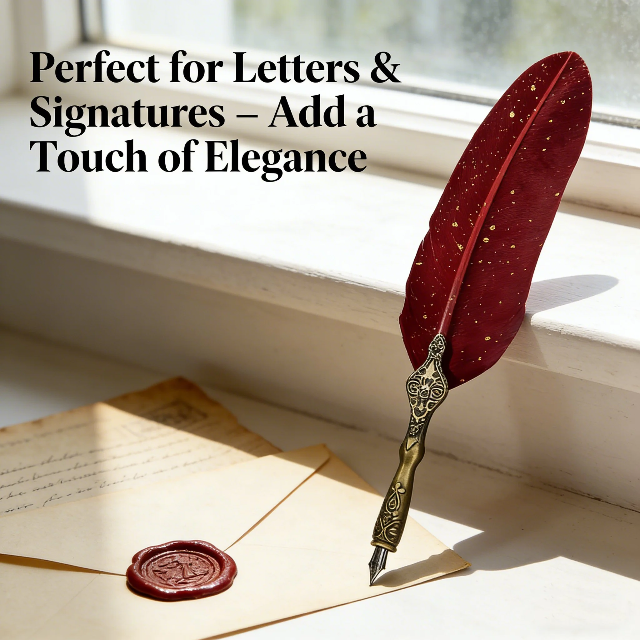 Vintage Signature Pen Calligraphy Set – Feather Pen for Writing - Image 3