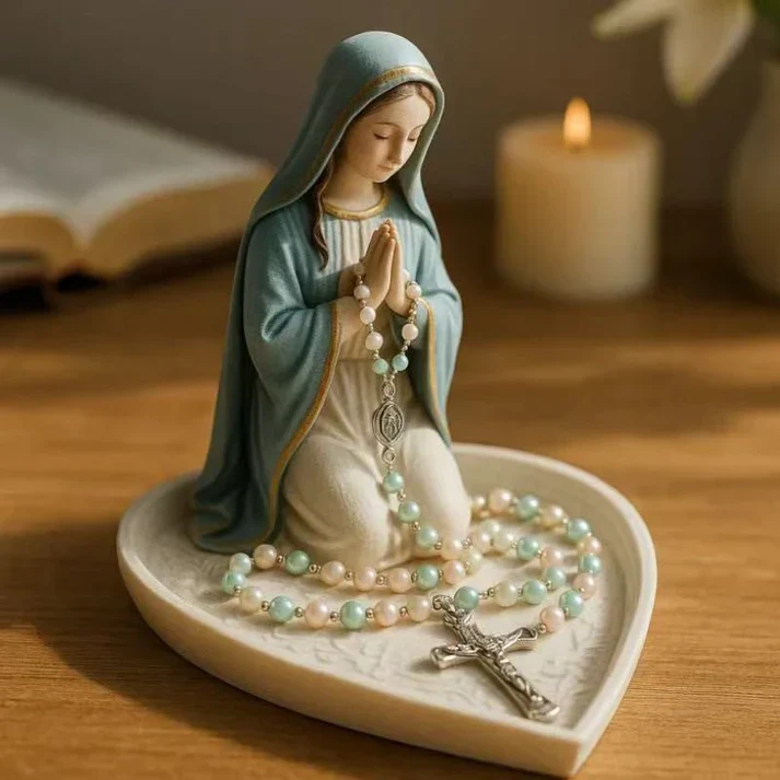 Virgin Mary Rosary Holder - With Necklace - Image 3