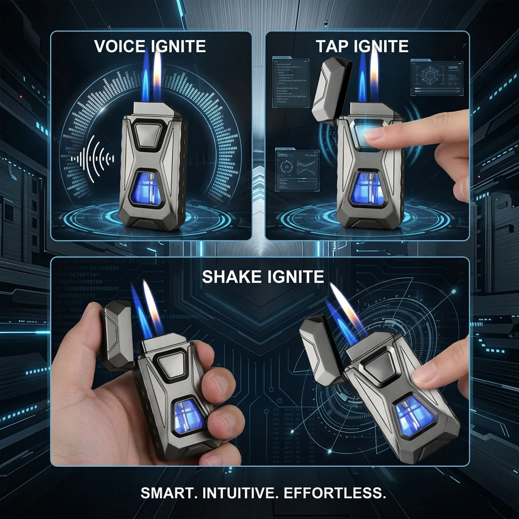 Voice-Activated Dual Torch Lighter (Butane Not Included) - Image 4