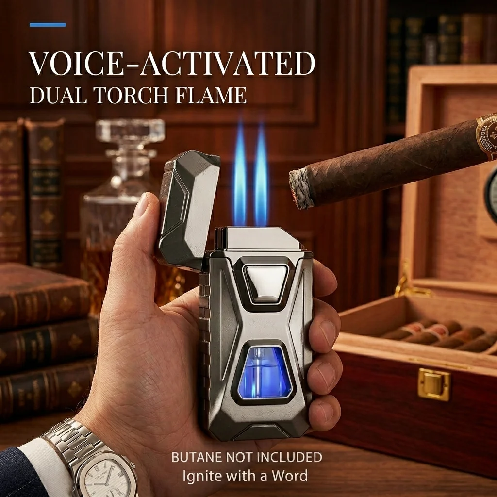 Voice-Activated Dual Torch Lighter (Butane Not Included) - Image 5