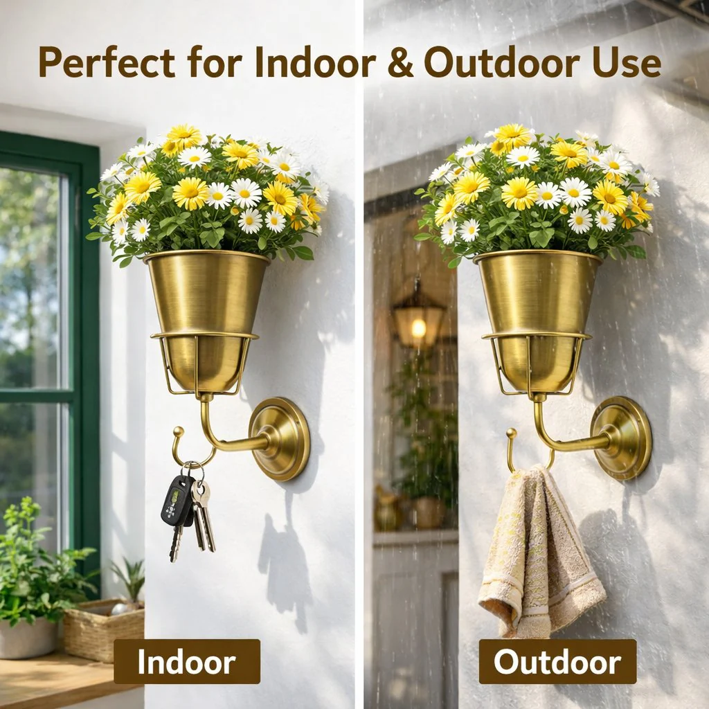 🌸 Wall-Mounted Flower Vase with Hook - Image 7