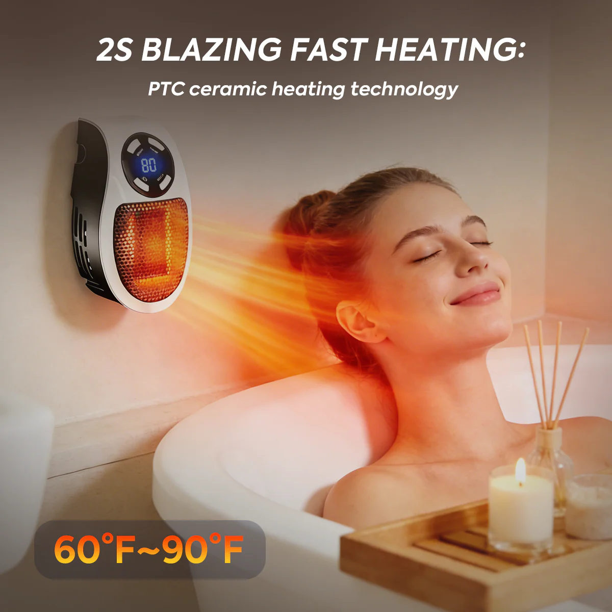 🔥Wall Outlet Space Heater with LED Display - Image 5