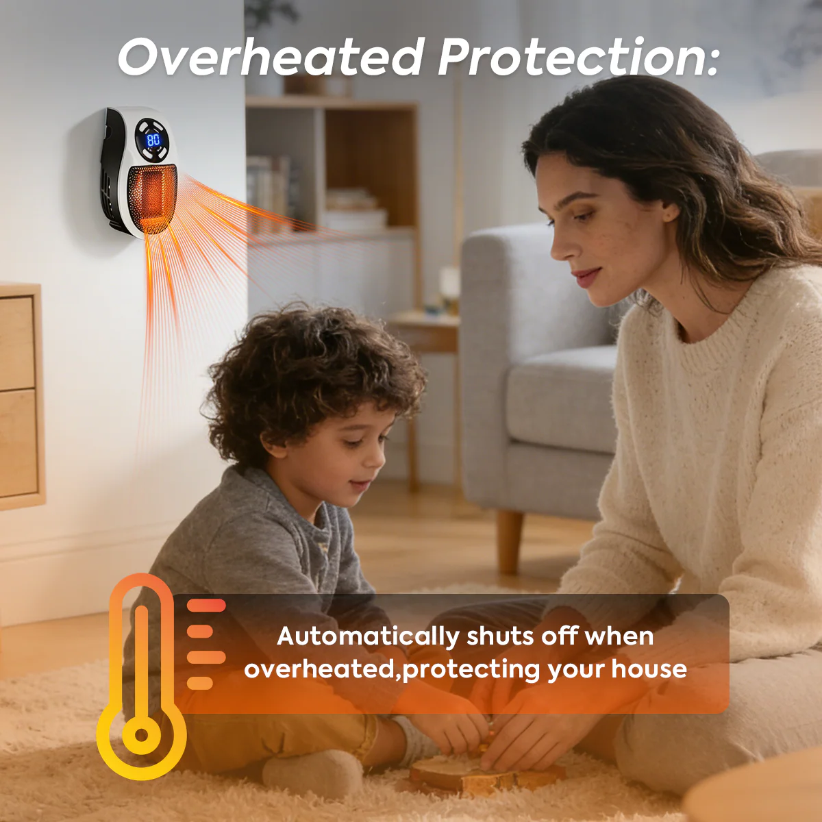 🔥Wall Outlet Space Heater with LED Display - Image 7