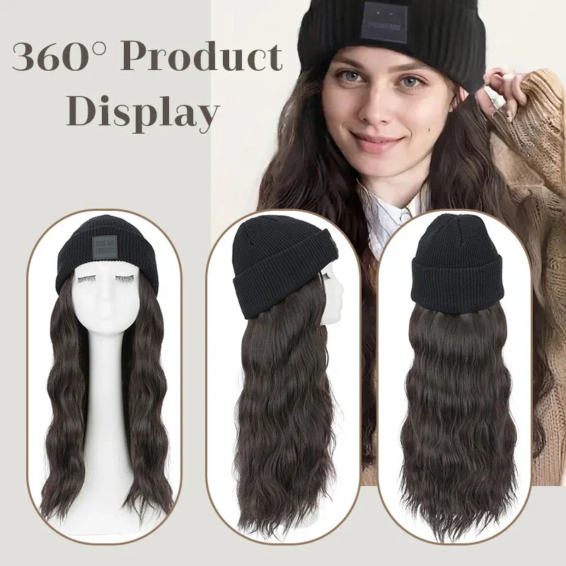 Women's Knitted Cap Wigs