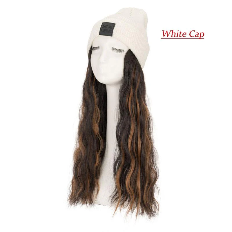 Women's Knitted Cap Wigs - Image 11