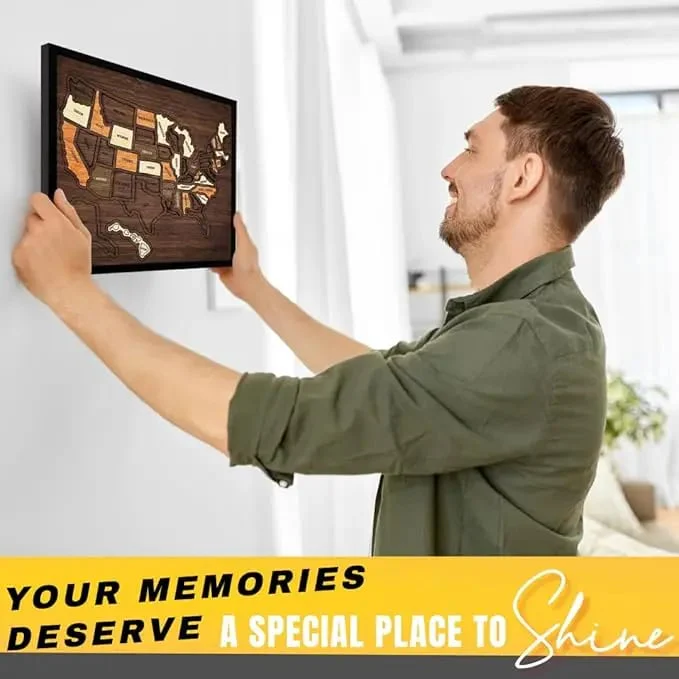 Wooden USA Travel Map Puzzle🧩 - Image 6