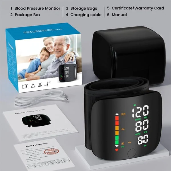 Wrist Blood Pressure Monitor – LED Display, Adjustable, Health Tracking - Image 4