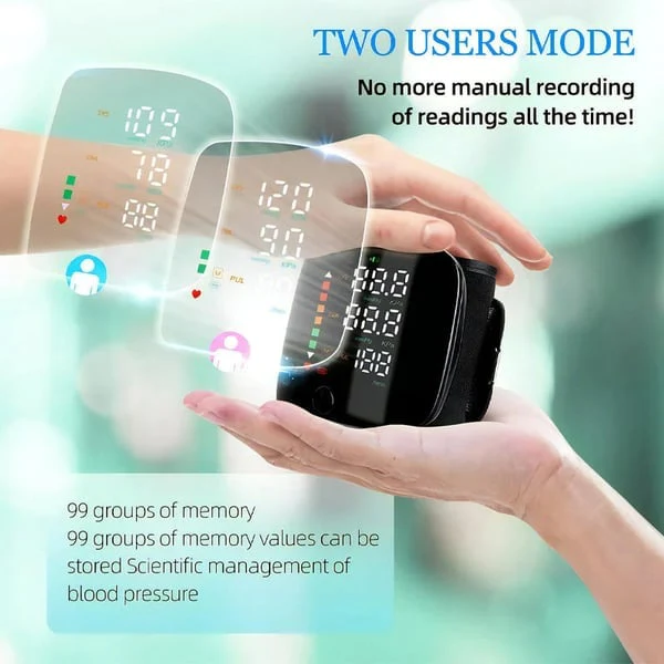 Wrist Blood Pressure Monitor – LED Display, Adjustable, Health Tracking - Image 7