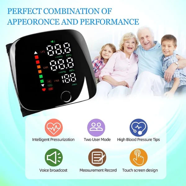 Wrist Blood Pressure Monitor – LED Display, Adjustable, Health Tracking - Image 8